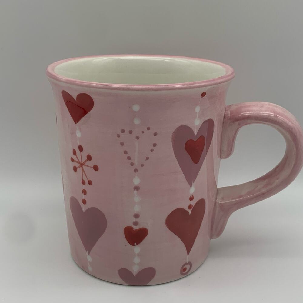 Hausenware Hearts Coffee Mug Cup Pink Red Love Valentines